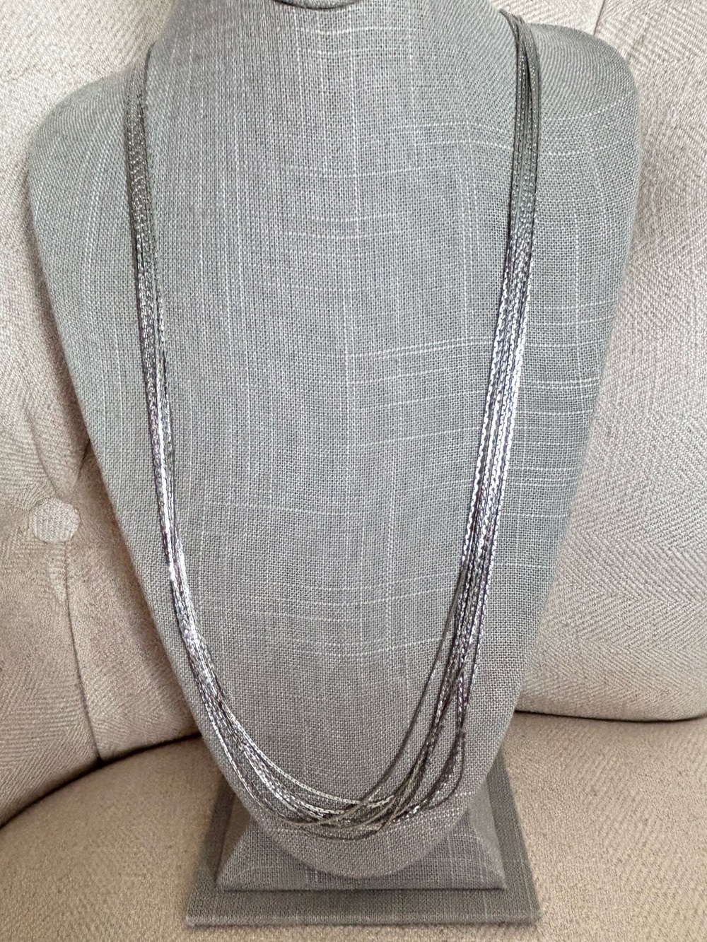Jules B Flat Herringbone Multi Strand Necklace